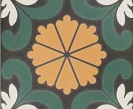 Керамогранит SYNC FLOWER GREEN (125635) 15x15 от DNA Tiles (Испания)