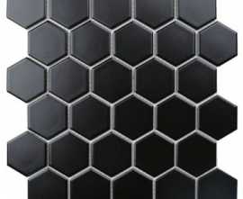 Мозаика Hexagon small Black Matt (MT83000/IDL4810) 26.5x2.78x6 от StarMosaic (Китай)